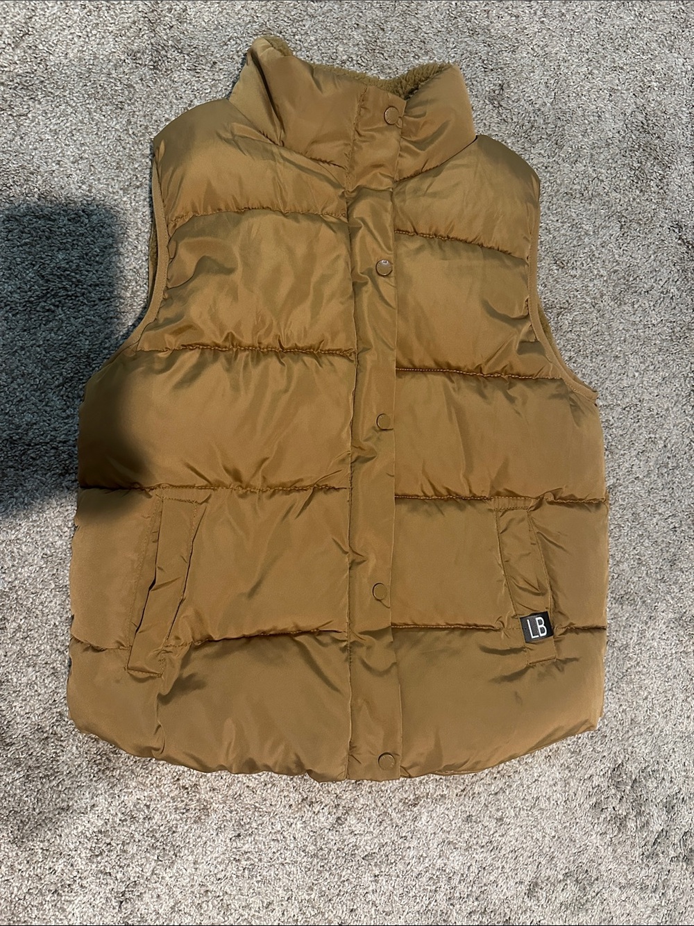 Little Bipsy Quilted Puffer Vest in Mustard